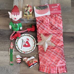 Christmas Tree Skirt Sandra Lee Plus Holiday Decor Bundle 8 Items